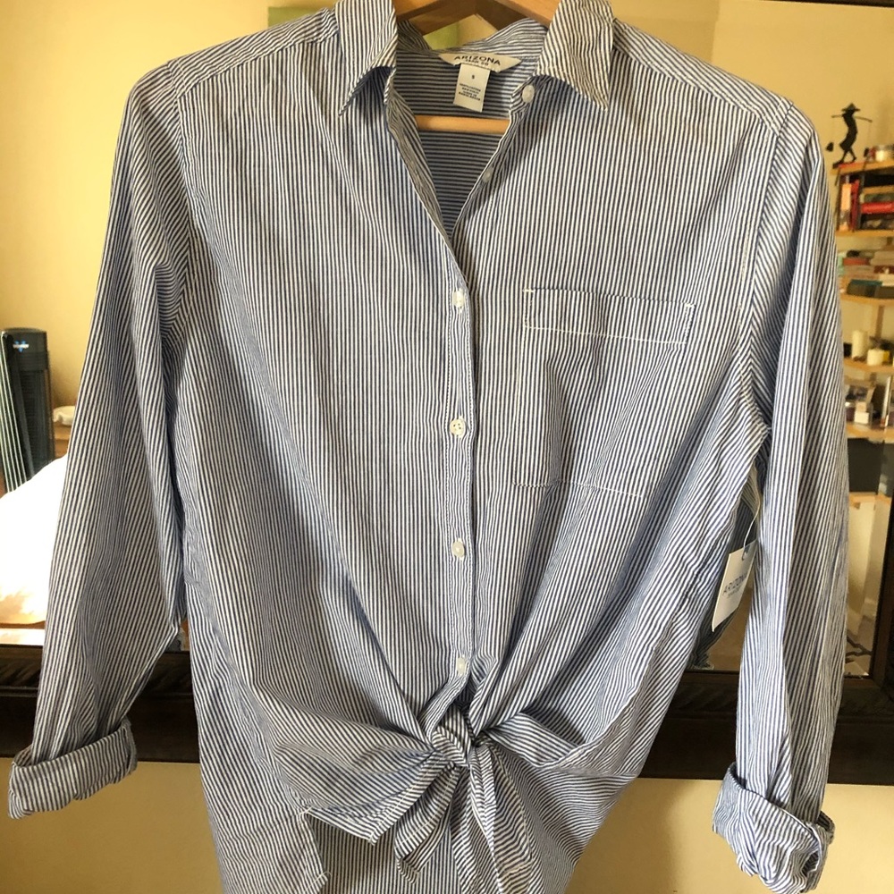 Arizona blue and white button down (S)